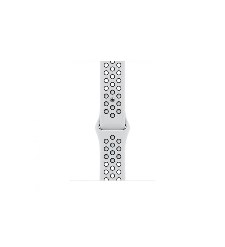 Curea smartwatch apple nike sport band regular, 45mm, pure platinum/black