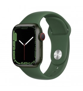Apple watch 7 gps + cellular, 41mm green aluminium case, clover sport band