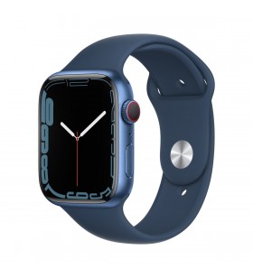 Apple watch 7 gps + cellular, 45mm blue aluminium case, abyss blue sport band