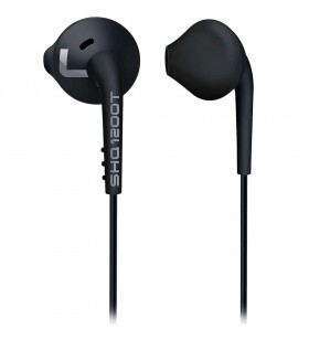Casti audio actionfit in ear, microfon, mufa jack 3,5 mm, negru