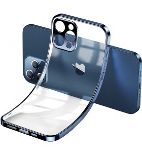 Husa capac spate new beauty series albastru apple iphone 12 pro