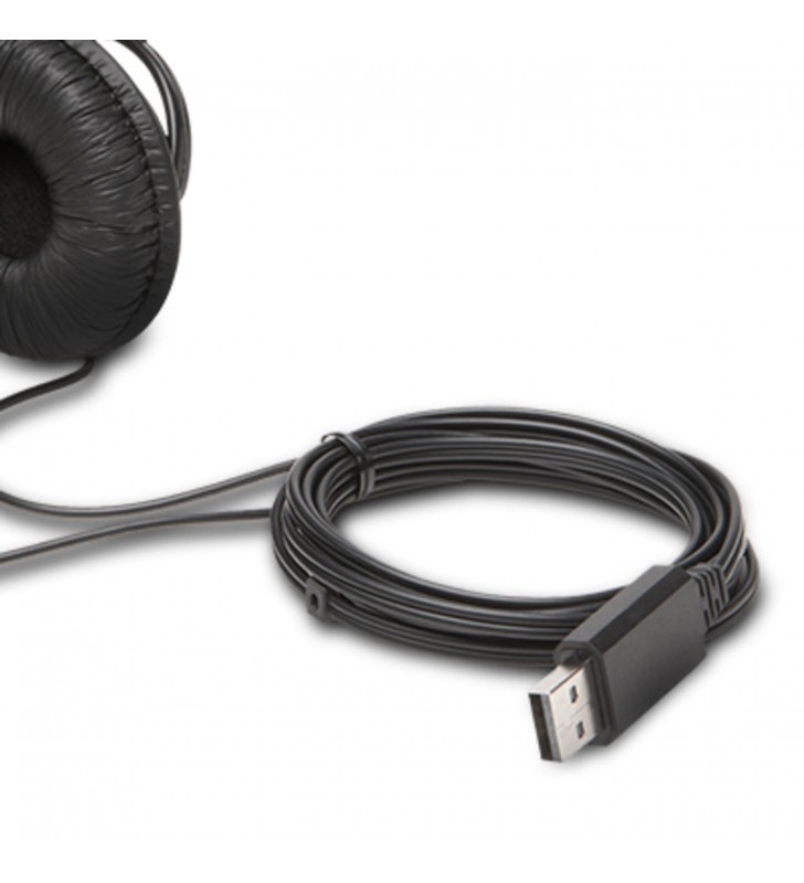 Kensington k97601ww cască audio & cască cu microfon căști prin cablu bandă de fixare pe cap calls/music usb tip-a negru