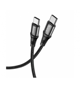 Cablu date si incarcare usb type-c la usb type-c hoco exquisito x50, 1 m, 100w, negru