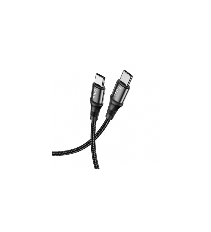 Cablu date si incarcare usb type-c la usb type-c hoco exquisito x50, 1 m, 100w, negru