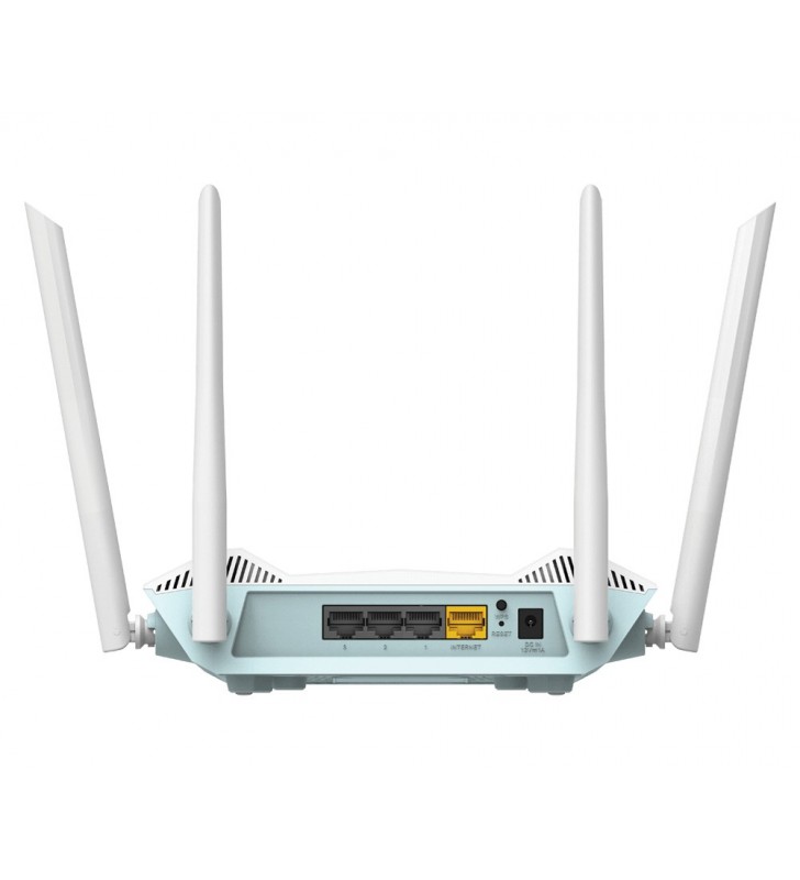 D-link ax1500 r15 router wireless gigabit ethernet bandă dublă (2.4 ghz/ 5 ghz) alb