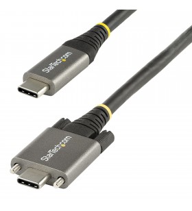 Startech.com usb31ccslkv50cm cabluri usb 0,5 m usb 3.2 gen 2 (3.1 gen 2) usb c gri, negru