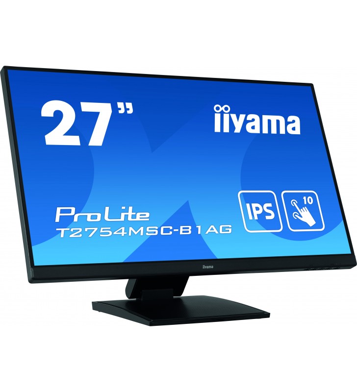 Iiyama prolite t2754msc-b1ag monitoare cu ecran tactil 68,6 cm (27") 1920 x 1080 pixel multi-touch multi-gestual negru