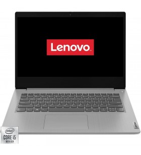 Laptop ultraportabil lenovo ideapad 3 14iil05 cu procesor intel core i5-1035g1, 14", full hd, 8gb, 512gb ssd, intel uhd graphics, no os, platinum grey