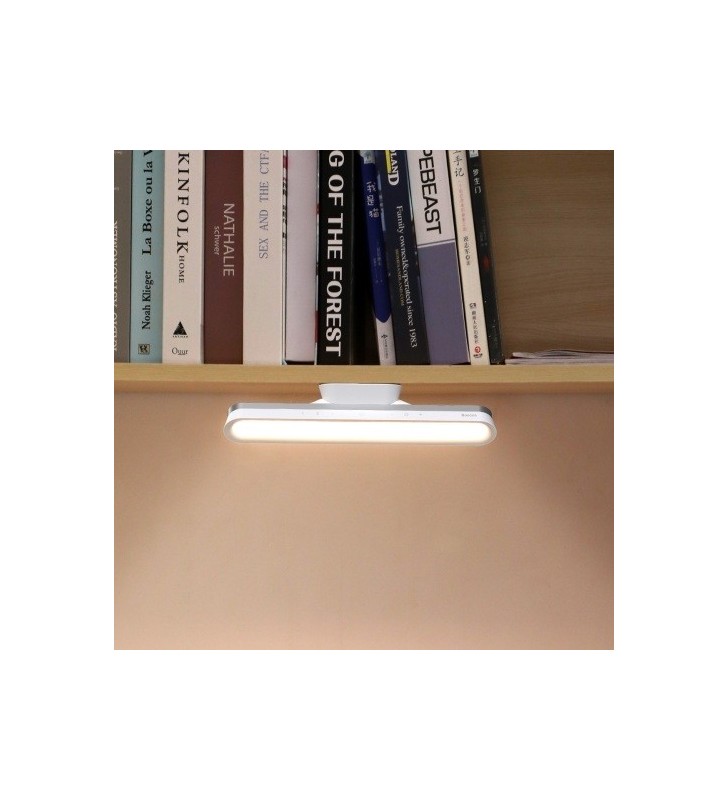 Lampa birou led baseus, pentru citit cu suport magnetic, acumulator 1800mah, putere 5w, temperatura culoare 3000k-5000k, alb "dgxc-02" (include timbru verde 0.15 lei)