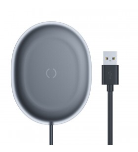 Incarcator wireless baseus jelly qi 15w, compatibilitate smartphones si airpods, cablu type-c la usb inclus, negru "wxgd-01" (include timbru verde 0.15 lei)