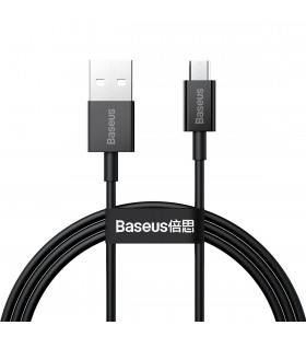 Cablu alimentare si date baseus superior, fast charging data cable pt. smartphone, usb la micro-usb 2a, 1m, negru "camys-01" (include tv 0.06 lei)