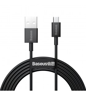 Cablu alimentare si date baseus superior, fast charging data cable pt. smartphone, usb la micro-usb 2a, 2m, negru "camys-01" (include tv 0.06 lei)