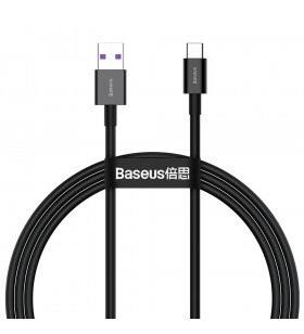 Cablu alimentare si date baseus superior, fast charging data cable pt. smartphone, usb la usb type-c 66w, 1m, negru "catys-01" (include tv 0.06 lei)