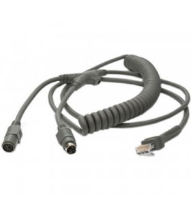 Cablu: kbw, negru, ps2, 3m (9,8'), spiralat, alimentare externă de 5 v cu opțiune pentru alimentare gazdă