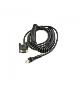 Cablu: rs232, negru, db9 mamă, 2,9 m (9,5”), spiralat, alimentare externă de 5 v