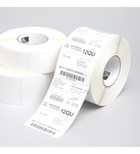 Label, paper, 102x127mm thermal transfer, z-select 2000t, coated, permanent adhesive, 25mm core, perforation