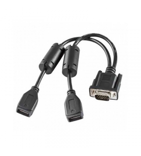 Cablul usb y vm3 - port usb/usb2 la doua prise usb tip a (host), 10 inch