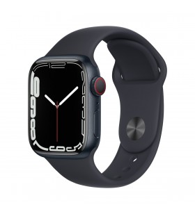 Apple watch 7 gps + cellular, 41mm midnight aluminium case, midnight sport band