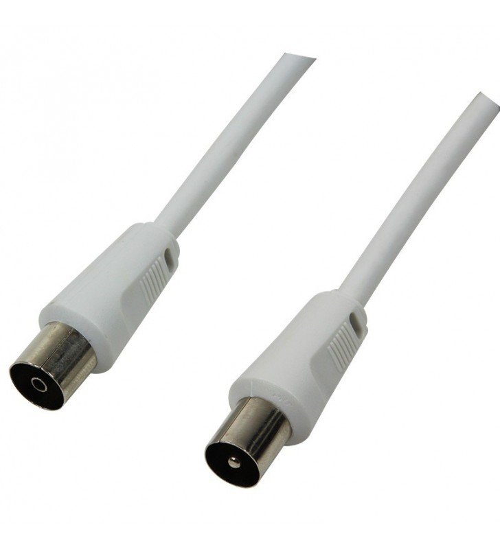 Patch cord coaxial logilink, rg59, 2.5m, male to female, alb, "ca1061" (include tv 0.15 lei)