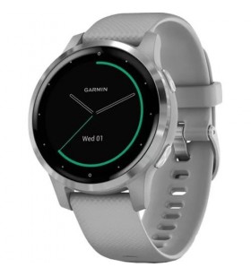 Smartwatch garmin, vivoactive 4s, ecran 1.1 inch, touchscreen da 1.1 inch, conectare prin bluetooth | gps | wifi, argintiu, "010-02172-04" (include tv 0.15 lei)