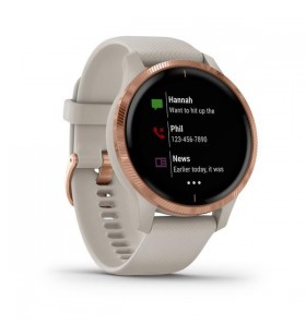 Smartwatch garmin, venu, ecran 1.2 inch, touchscreen da 1.2 inch, conectare prin bluetooth | gps | wifi, negru &amp; roz &amp; auriu, "010-02173-24" (include tv 0.15 lei)