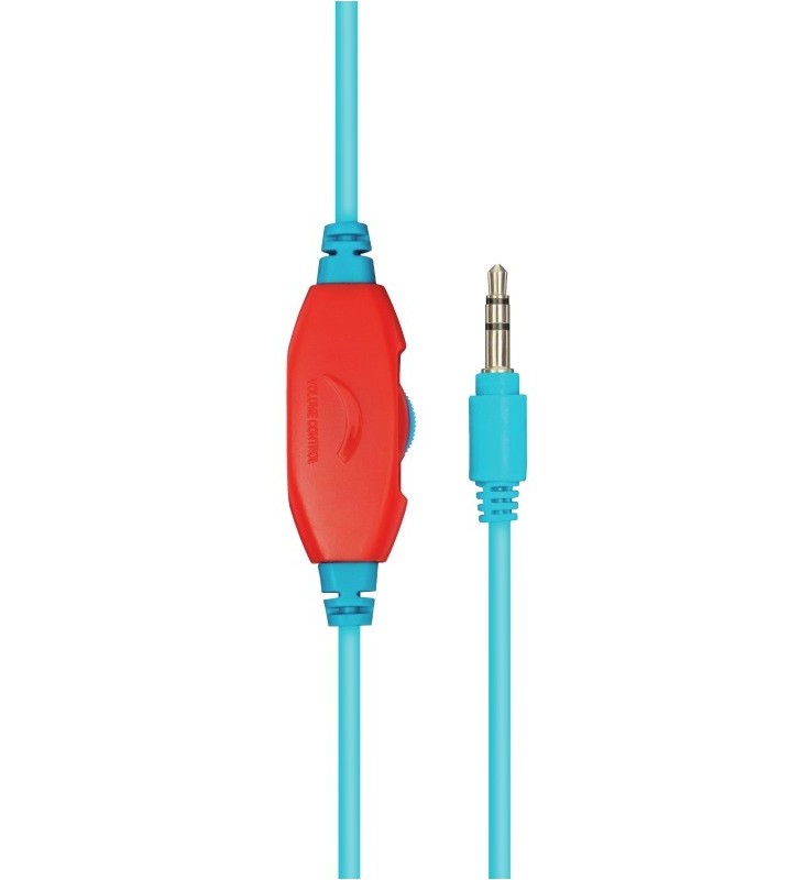 Trust 23585 cască audio & cască cu microfon prin cablu căști bandă de fixare pe cap muzică albastru, roşu