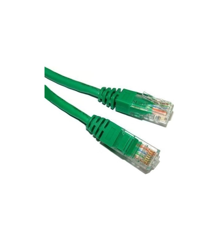 Patch cord utp spacer cat5e, cupru-aluminiu, 0.25 m, verde, awg26, "sp-pt-cat5-0.25m-g" (include tv 0.06 lei)
