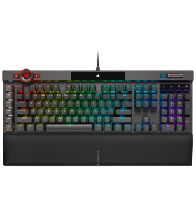 Tastatura corsair- gaming, cu fir, 110 taste format standard (104-108 taste), usb, negru, "ch-912a014-na" (include tv 0.75 lei)