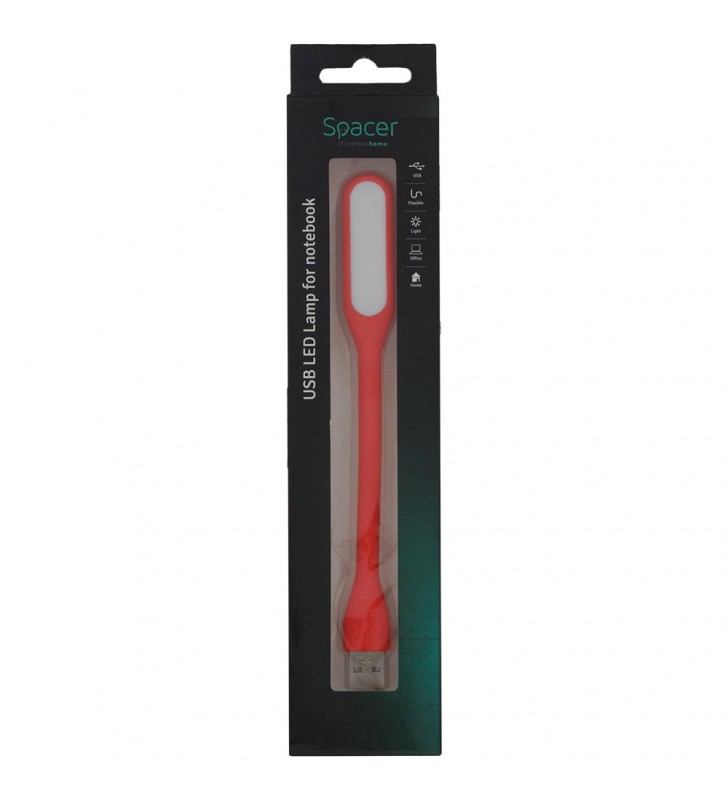 Lampa led usb pentru notebook, spacer, red, "spl-led-rd" (include tv 0.15 lei)