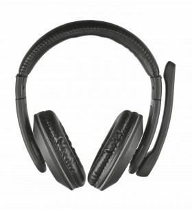 Trust 21662 cască audio & cască cu microfon căști prin cablu bandă de fixare pe cap calls/music negru