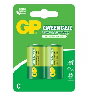 Baterie gp batteries, greencell c (r14) 1.5v carbon zinc, blister 2 buc. "gp14g-2ue2" "gppcc14kc005" (include tv 0.036 lei)