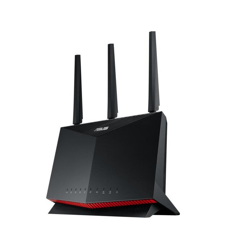Asus rt-ax86s router wireless gigabit ethernet bandă dublă (2.4 ghz/ 5 ghz) negru