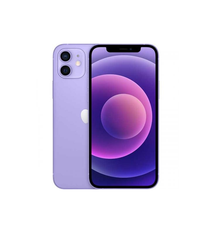 Telefon mobil apple iphone 12 mini, dual sim, 64gb, 4gb ram, 5g, purple