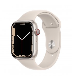 Apple watch 7 gps + cellular, 45mm starlight aluminium case, starlight sport band