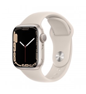 Apple watch 7 gps, 41mm starlight aluminium case, starlight sport band