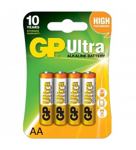 Baterie gp batteries, ultra alcalina aa (lr6) 1.5v alcalina, blister 4 buc. "gp15au-2ue4" "gppca15au017" (include tv 0.24 lei)