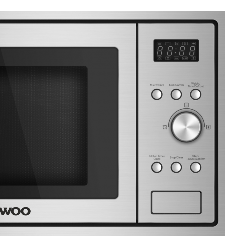Cuptor cu microunde incorporabil daewoo koc-25x-1, 25 l, 900 w, 8 programe predefinite, timer, avertizare sonora, inox