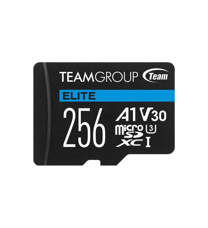 Memory card microsdxc teamgroup elite 256gb, class 10, uhs-i u3, v30, a1 + adaptor sd