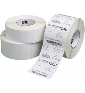 Label, polyester, 51x10mm thermal transfer, z-ultimate 3000t white, coated, permanent adhesive, 76mm core