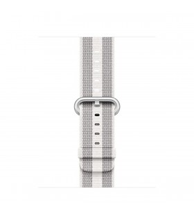 Curea apple watch 38mm white stripe woven nylon