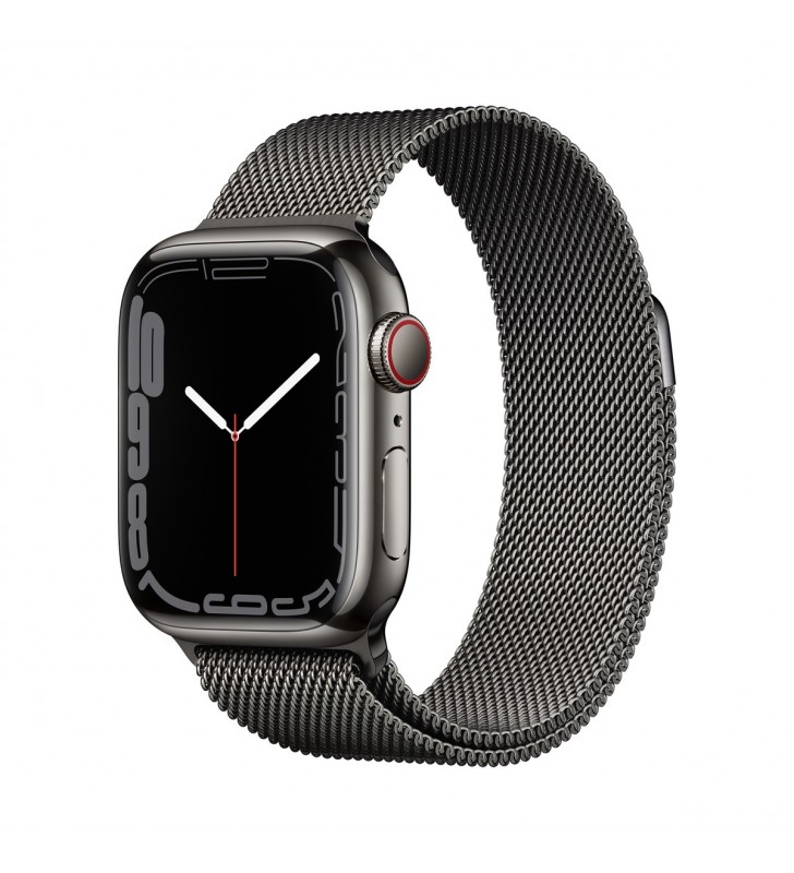 Apple watch 7 gps + cellular, 41mm graphite stainless steel case, graphite milanese loop