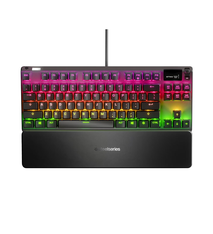 Tastatura gaming mecanica steelseries apex 7 tenkeyless, red switch, usb, negru
