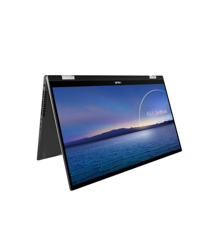 Laptop 2-in-1 asus zenbook flip ux564ei-h2051w, intel core i7-1165g7, 15.6inch touch, ram 16gb, ssd 512gb + 32gb intel optane, nvidia geforce gtx 1650 ti 4gb, windows 11, mineral grey