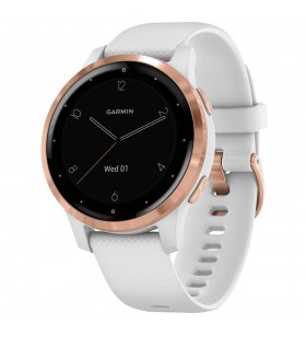 Smartwatch garmin, vivoactive 4s, ecran 1.1 inch, touchscreen da 1.1 inch, conectare prin bluetooth | gps | wifi, roz &amp; auriu &amp; alb, "010-02172-24" (include tv 0.15 lei)