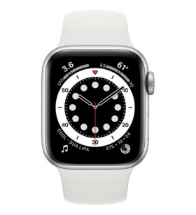 Smartwatch apple watch series 6, 1.78inch, curea silicon, silver-white