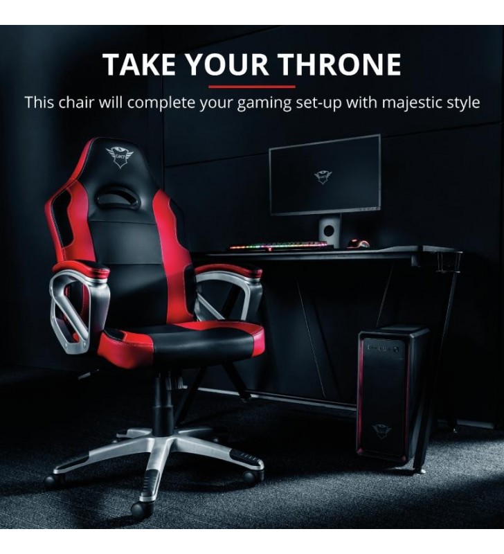 Trust gxt 705 ryon scaun gaming pc negru, roşu