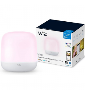 Veioza led inteligenta portabila wiz hero, wi-fi, bluetooth, 9w, 620 lm, lumina alba reglabila, 15 x 15.8 cm, alb