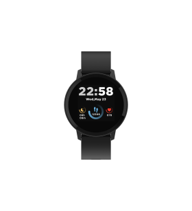 Smart watch, 1.3inches ips full touch screen, round watch, ip68 waterproof, multi-sport mode, bt5.0, compatibility with ios and android, black , host: 25.2*42.5*10.7mm, strap: 20*250mm, 45g