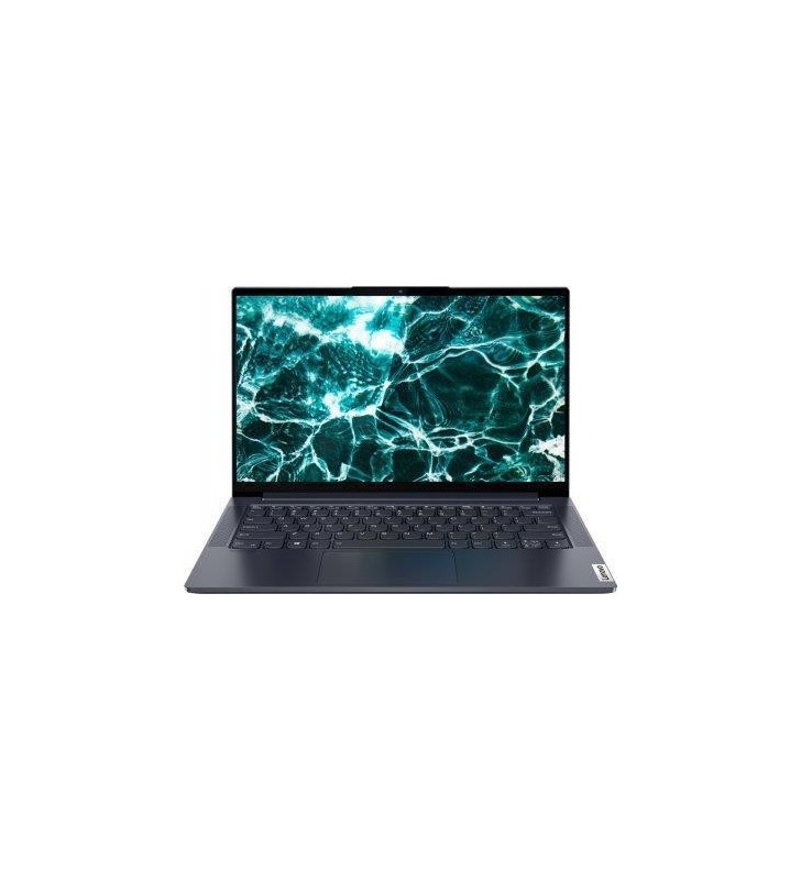 Laptop ultraportabil lenovo yoga slim 7 14itl05 cu procesor intel core i7-1165g7 pana la 4.70 ghz, 14", full hd, ips, 16gb, 1tb ssd, intel iris xe graphics, free dos, slate grey fabric