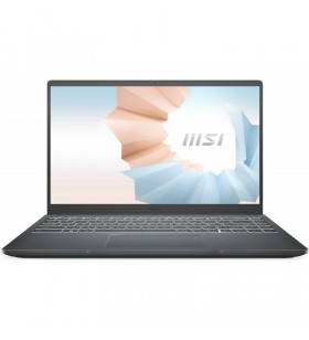 Laptop msi 14' modern 14 b5m, fhd, procesor amd ryzen™ 5 5500u (8m cache, up to 4.0 ghz), 8gb ddr4, 512gb ssd, radeon, no os, carbon grey